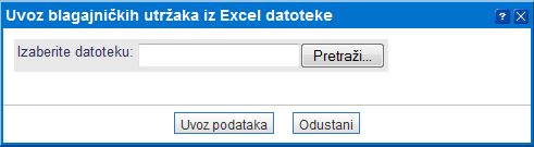 Maska za uvoz dnevnog utrška