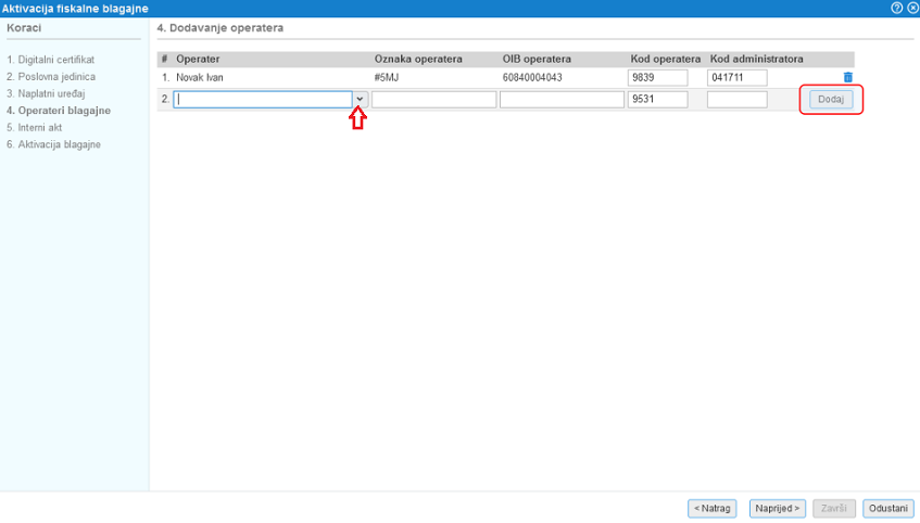 Nova blagajna - naplatni uređaj