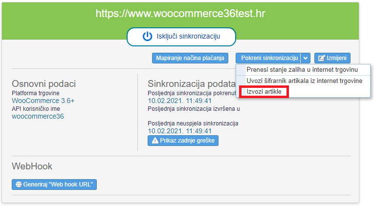 Ručni masovni izvoz artikala