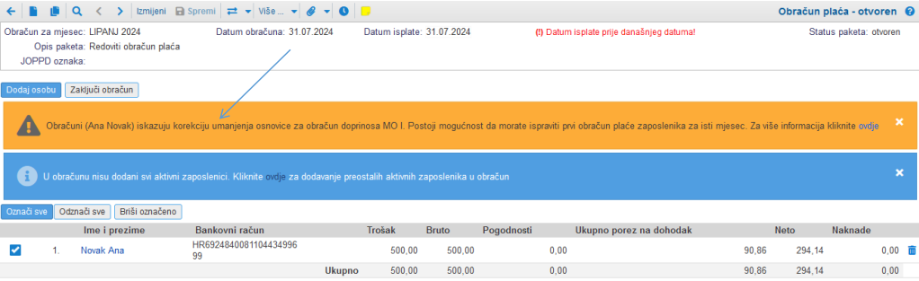 Upozorenje o korekciji osnovice za obračun doprinosa MO I stup