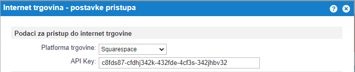 Dodavanje Squarespace internet trgovine