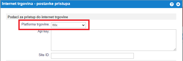 Dodavanje Wix internet trgovine