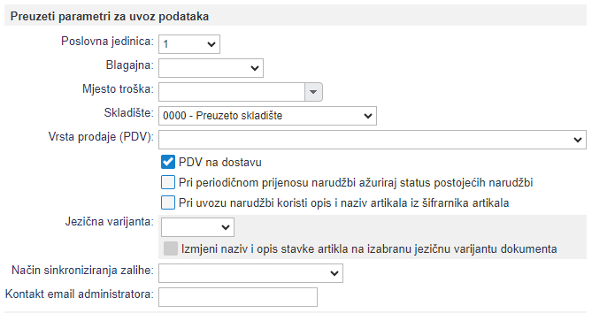 Dodatne mogućnosti sinkronizacije