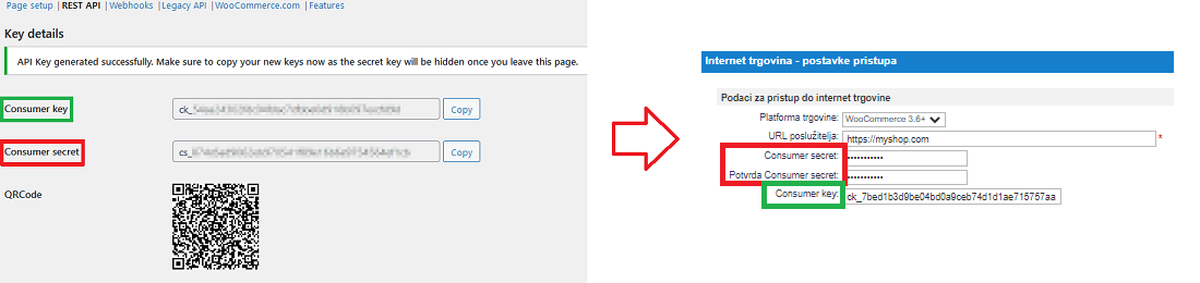 Postavke za sinkronizaciju za WooComerce