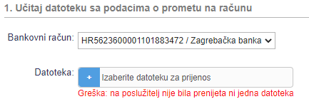 Datoteka je u pogrešnom formatu ili ne sadrži podatke