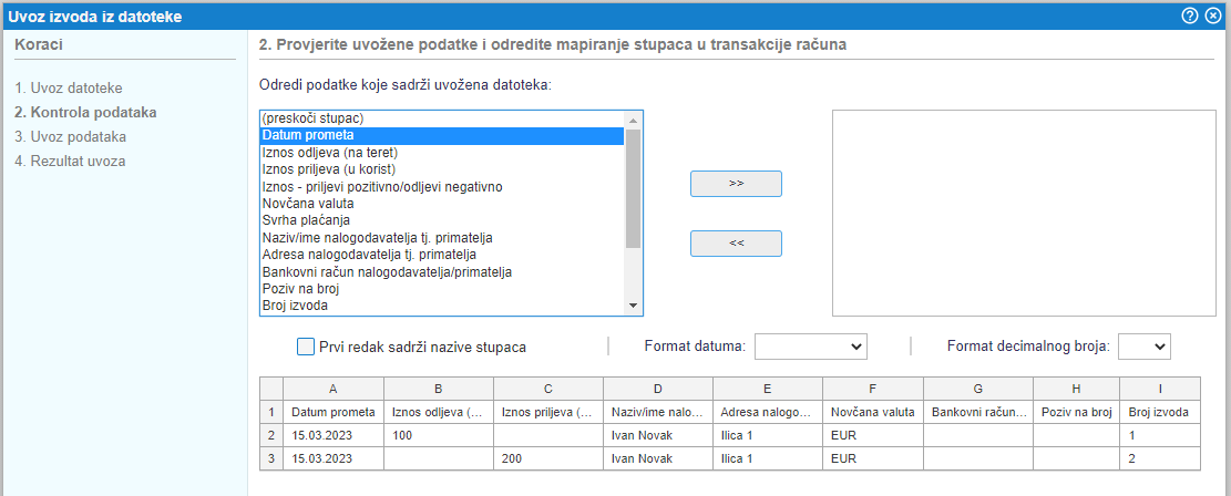 Kontrola podataka i preslika