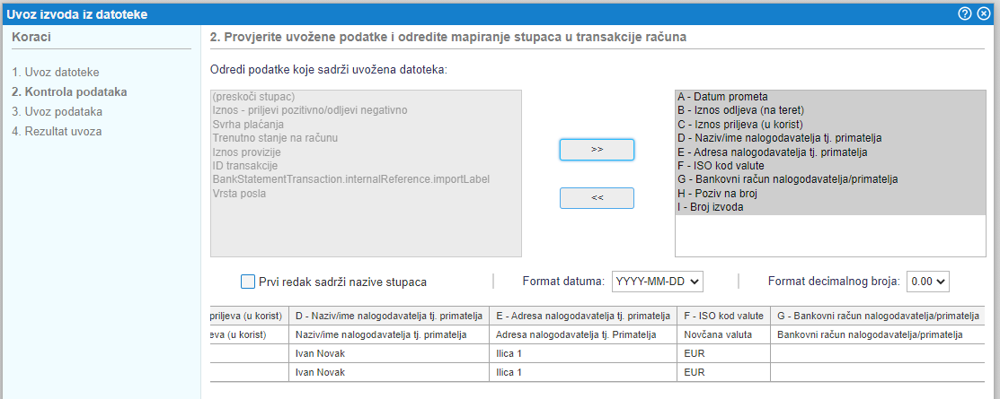 Kontrola podataka i preslika