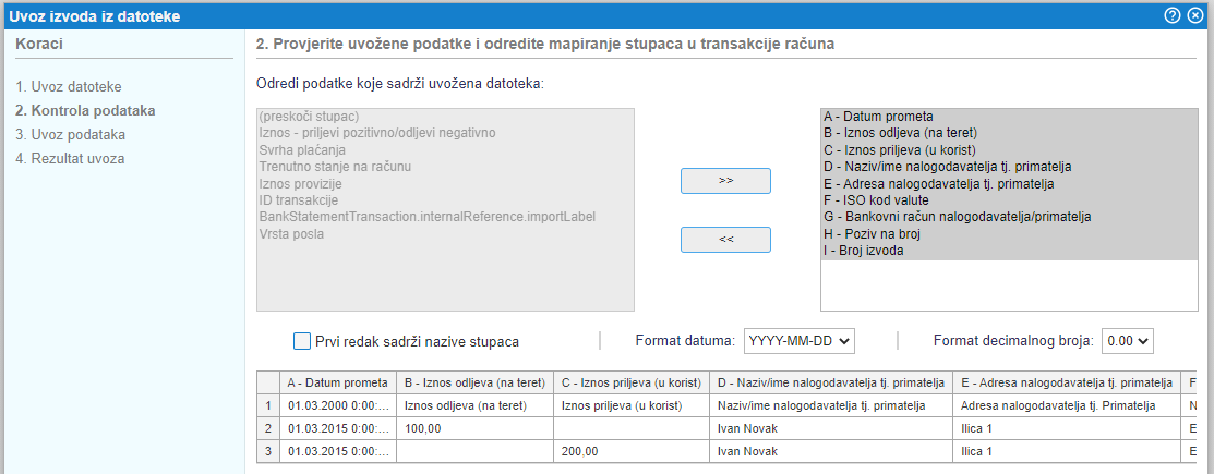 Kontrola podataka i preslika
